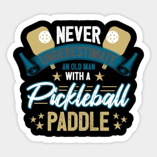 Funny Pickleball Player Gift Old man Sticker